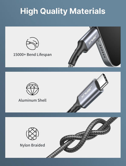 USB C to 3.5Mm Audio Aux Jack Cable 3.3Ft, USB Type C to 3.5Mm Headphone Stereo Car Cord Compatible with Iphone 17 16 15 Pro Max Air Iphone 17E, Galaxy S24 S23 S22 Ultra, Ipad Pro, Pixel 9/8