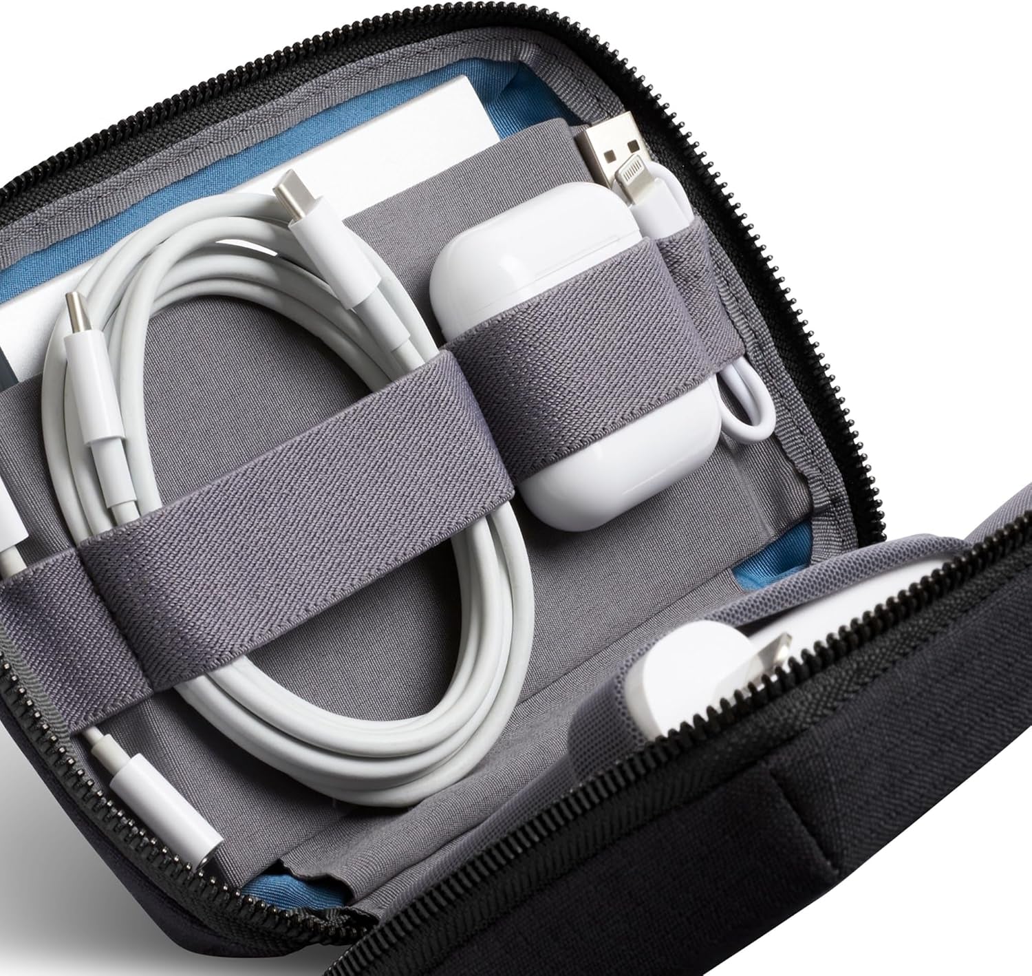 Tech Kit Compact (Tech Accessories Organizer, Zipper Pouch) - Limestone