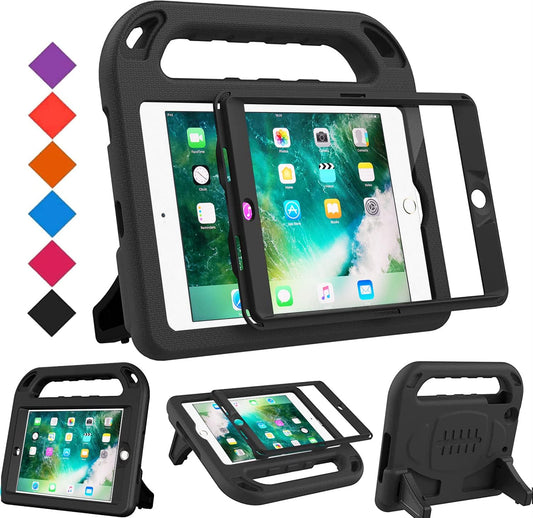 Case for Ipad Mini 1 2 3, Ipad Mini 1/2/3 Case for Kids - Built-In Screen Protector, Shockproof Lightweight Hard Cover Handle Stand Kids Case for Ipad Mini 1St 2Nd 3Rd Generation, Rose